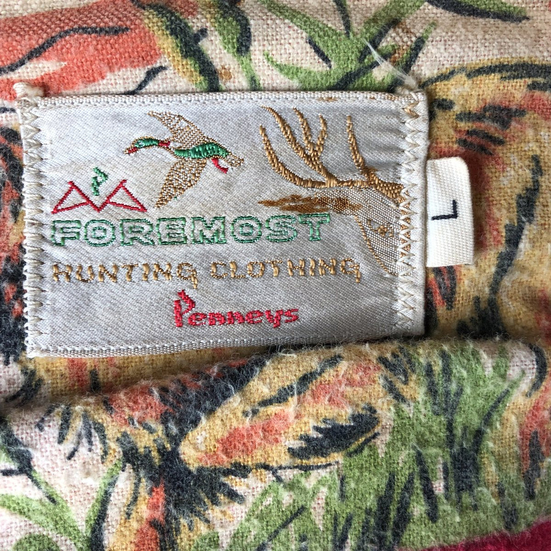 Vintage 1960'S Penney's FOREMOST duck hunting vest, size L, men's unclear brown type Vintage Second Hand