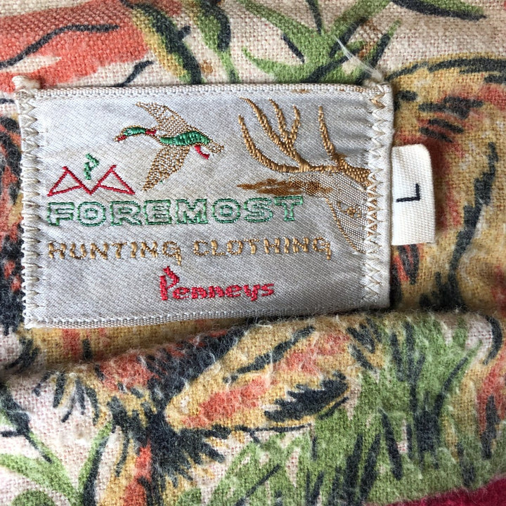 Vintage 1960'S Penney's FOREMOST duck hunting vest, size L, men's unclear brown type Vintage Second Hand