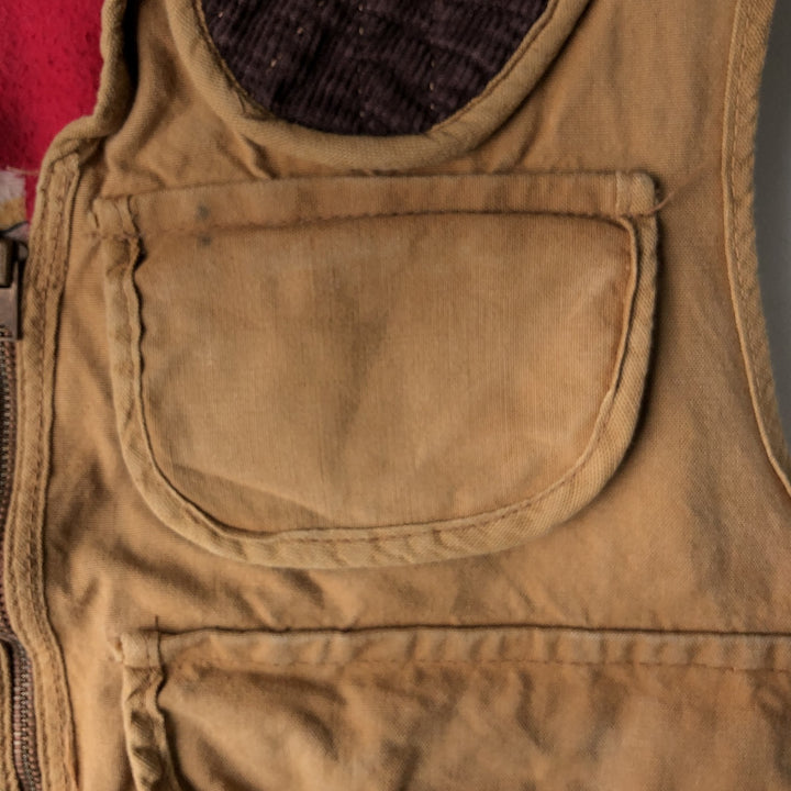 Vintage 1960'S Penney's FOREMOST duck hunting vest, size L, men's unclear brown type Vintage Second Hand