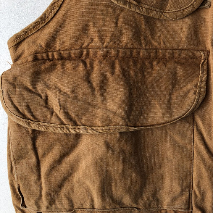 Vintage 1960'S Penney's FOREMOST duck hunting vest, size L, men's unclear brown type Vintage Second Hand