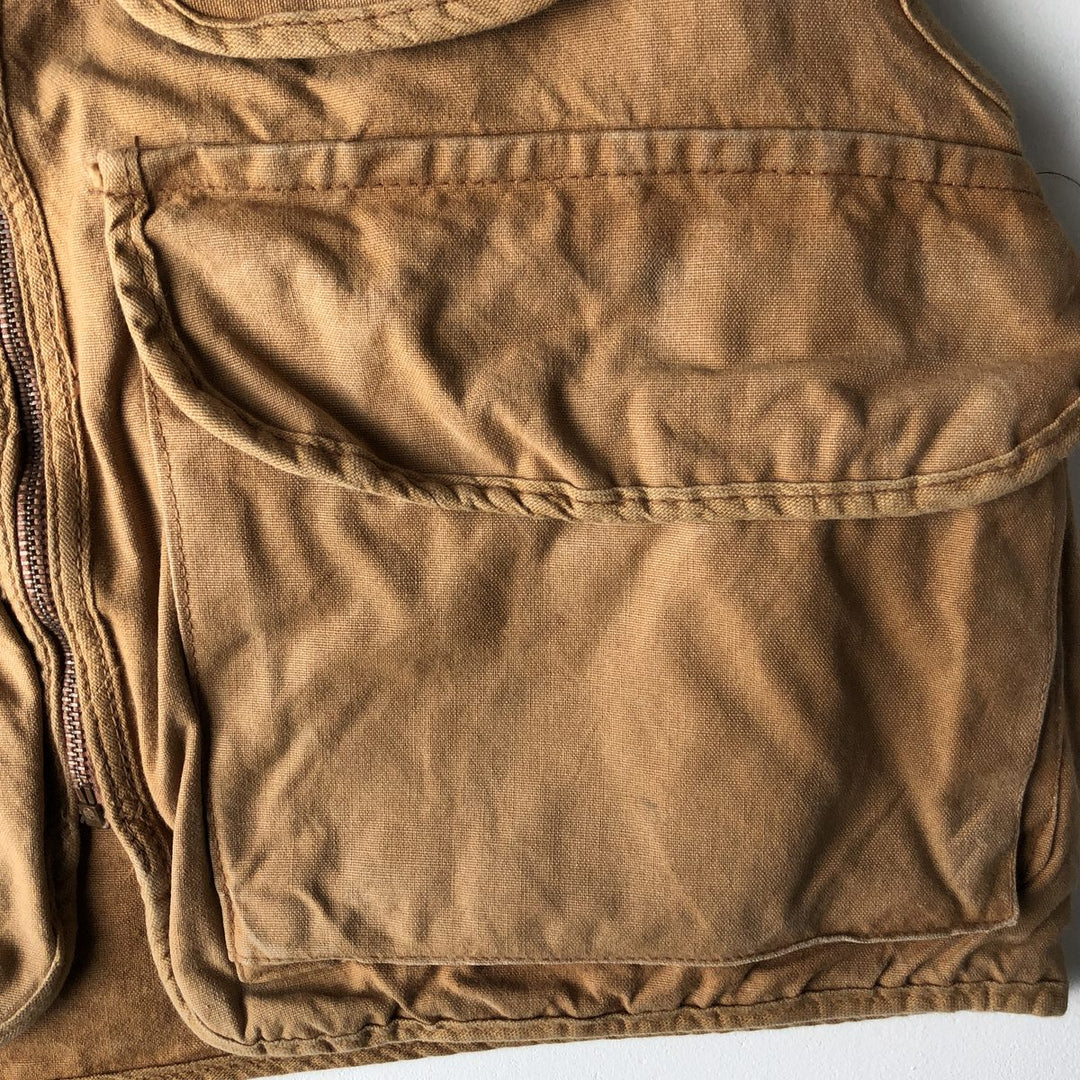 Vintage 1960'S Penney's FOREMOST duck hunting vest, size L, men's unclear brown type Vintage Second Hand
