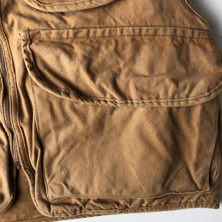 Vintage 1960'S Penney's FOREMOST duck hunting vest, size L, men's unclear brown type Vintage Second Hand