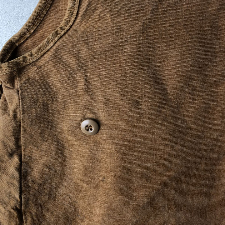 Vintage 1960'S Penney's FOREMOST duck hunting vest, size L, men's unclear brown type Vintage Second Hand