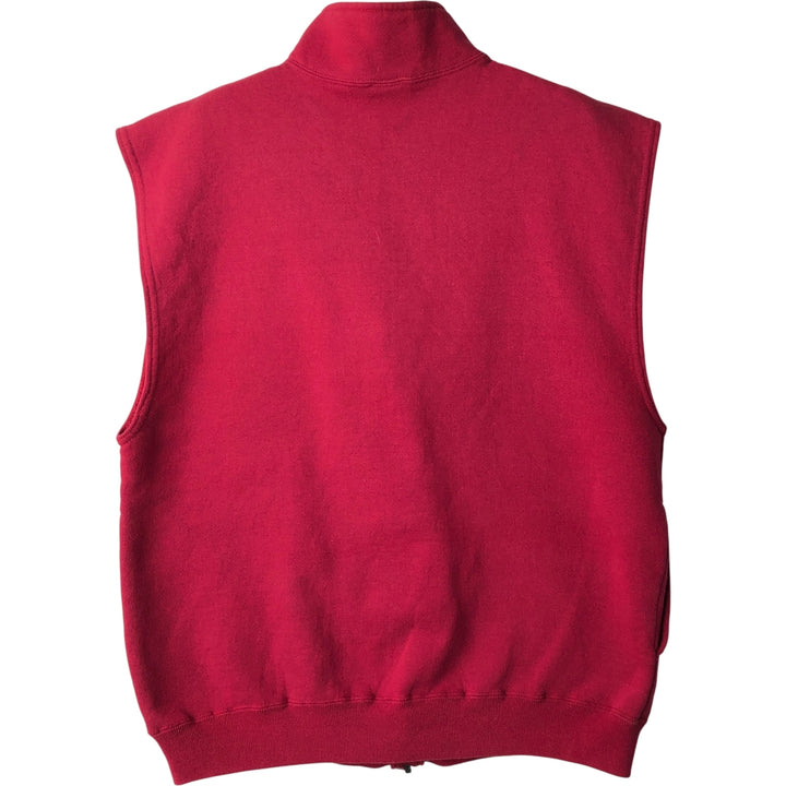 90'S Vintage Russell Full-Zip Polyester/Cotton Vest, Men's Size L cotton pink type Vintage Second Hand