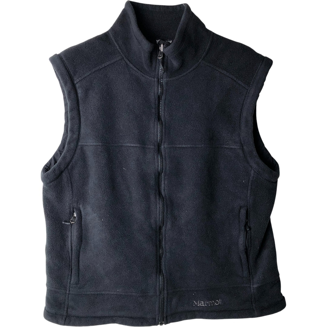 Marmot fleece vest, men's size L polyester black type Vintage Second Hand