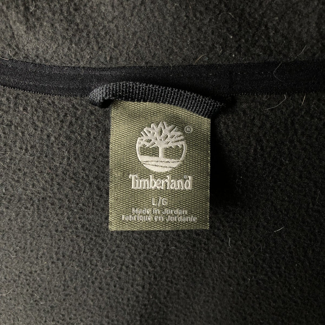 Timberland Fleece Vest, Men's Size L polyester black type Vintage Second Hand