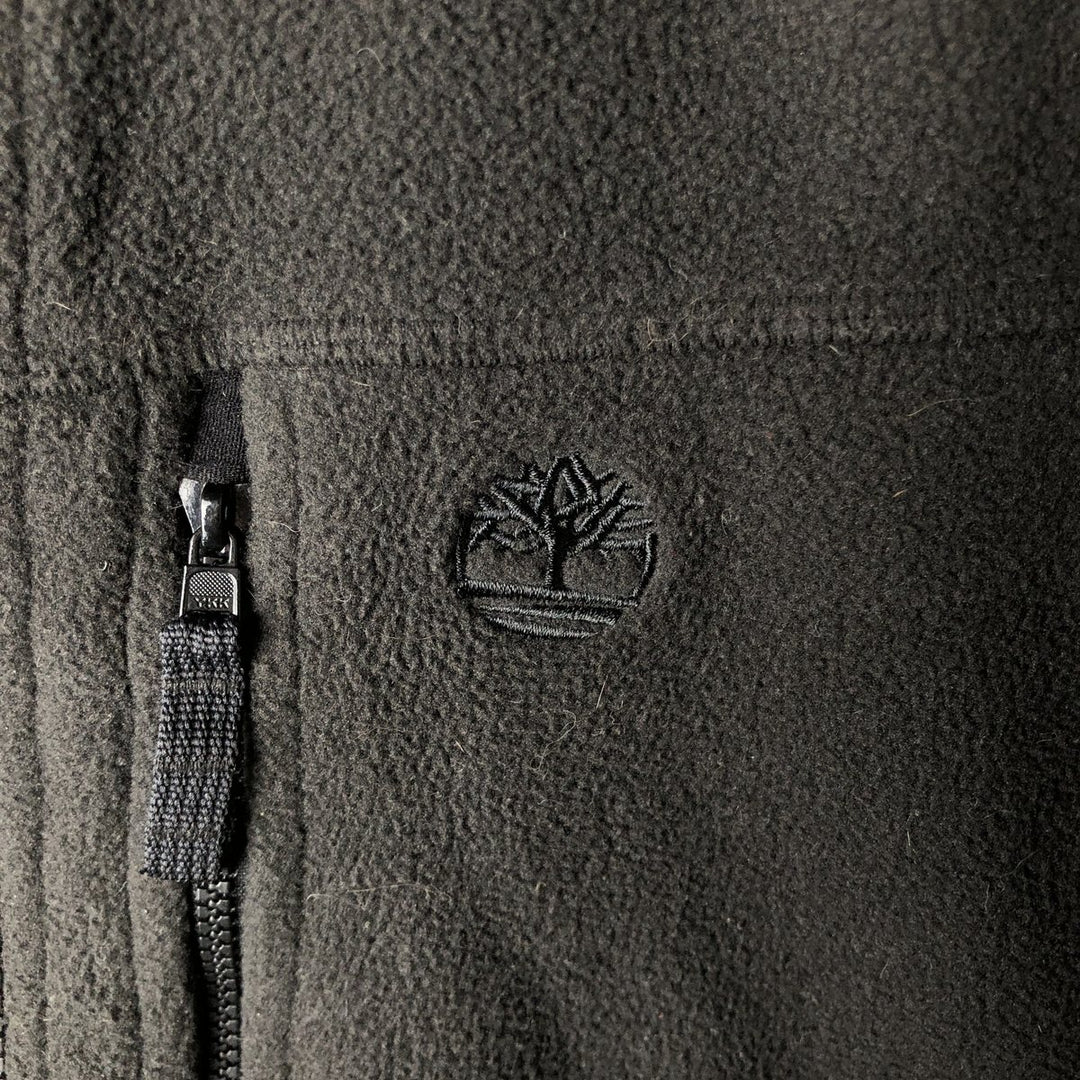 Timberland Fleece Vest, Men's Size L polyester black type Vintage Second Hand