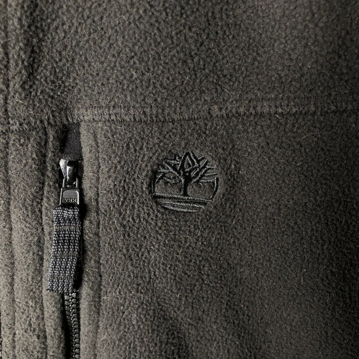 Timberland Fleece Vest, Men's Size L polyester black type Vintage Second Hand