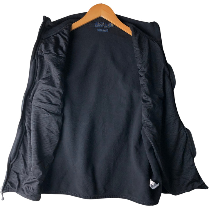 Ralph Lauren POLO RALPH LAUREN fleece vest, men's size XL polyester black type Vintage Second Hand