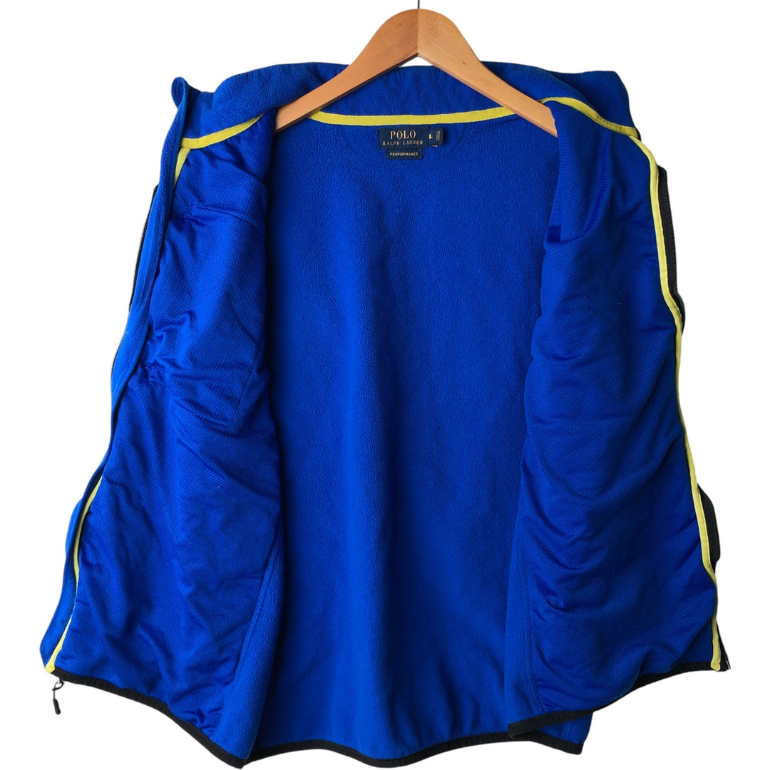 Ralph Lauren POLO RALPH LAUREN PERFORMANCE fleece vest, men's size XL polyester blue type Vintage Second Hand