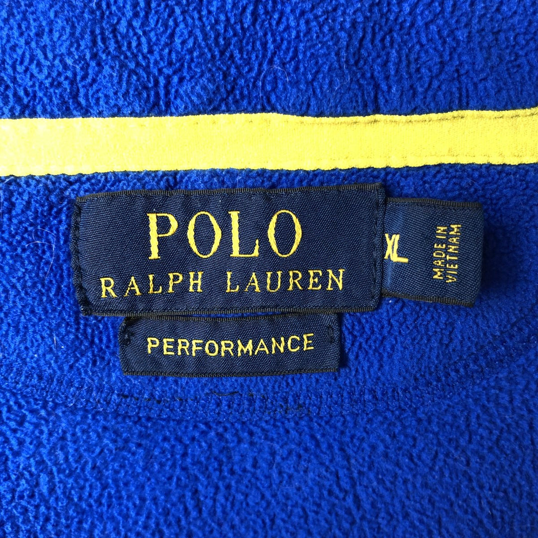 Ralph Lauren POLO RALPH LAUREN PERFORMANCE fleece vest, men's size XL polyester blue type Vintage Second Hand