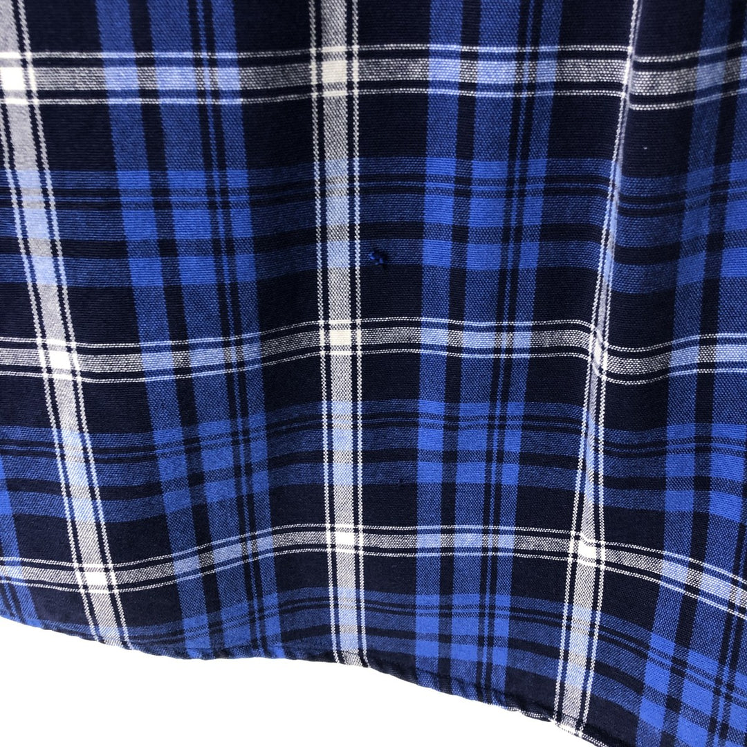 Eddie Bauer Men's Long Sleeve Cotton Check Shirt, Size L cotton blue type Vintage Second Hand