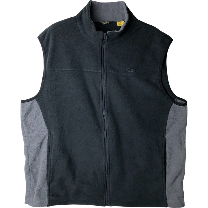 Cabelas fleece vest, men's size XL polyester black type Vintage Second Hand
