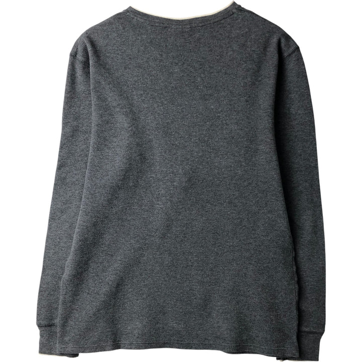 Ralph Lauren POLO RALPH LAUREN SLEEPWEAR V-neck thermal long T-shirt, men's size L cotton gray type Vintage Second Hand
