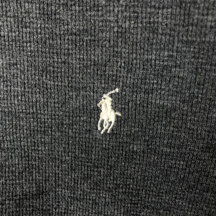 Ralph Lauren POLO RALPH LAUREN SLEEPWEAR V-neck thermal long T-shirt, men's size L cotton gray type Vintage Second Hand