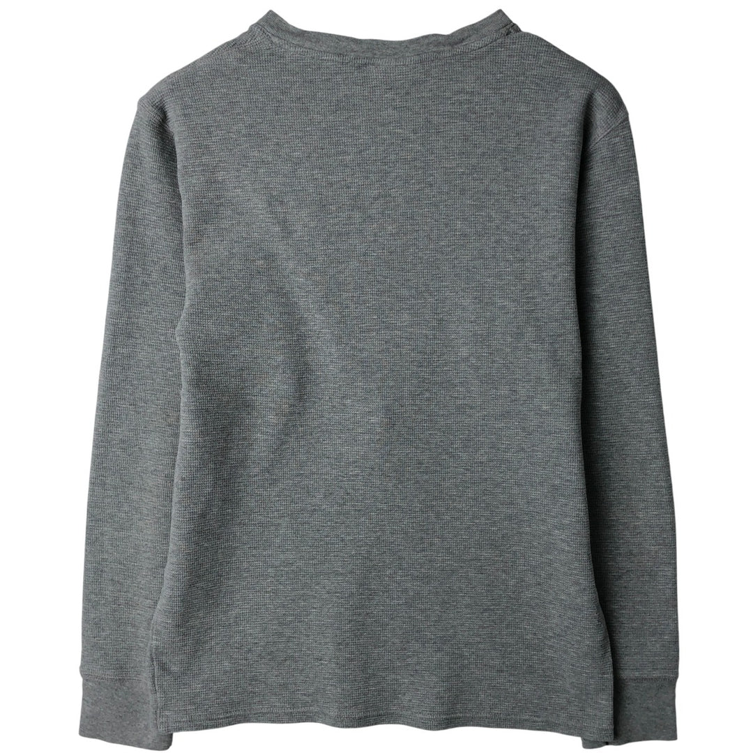 Ralph Lauren POLO RALPH LAUREN SLEEPWEAR V-neck thermal long T-shirt, men's size M cotton gray type Vintage Second Hand