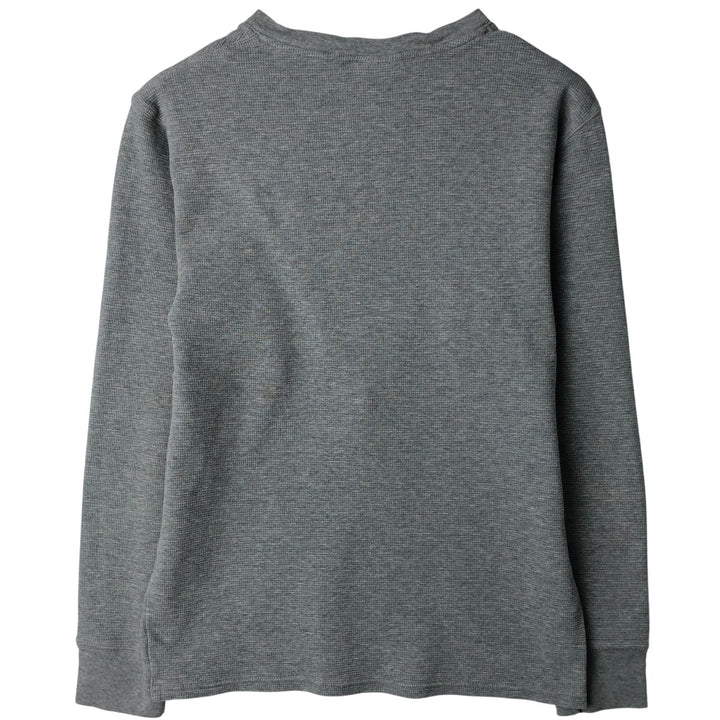 Ralph Lauren POLO RALPH LAUREN SLEEPWEAR V-neck thermal long T-shirt, men's size M cotton gray type Vintage Second Hand