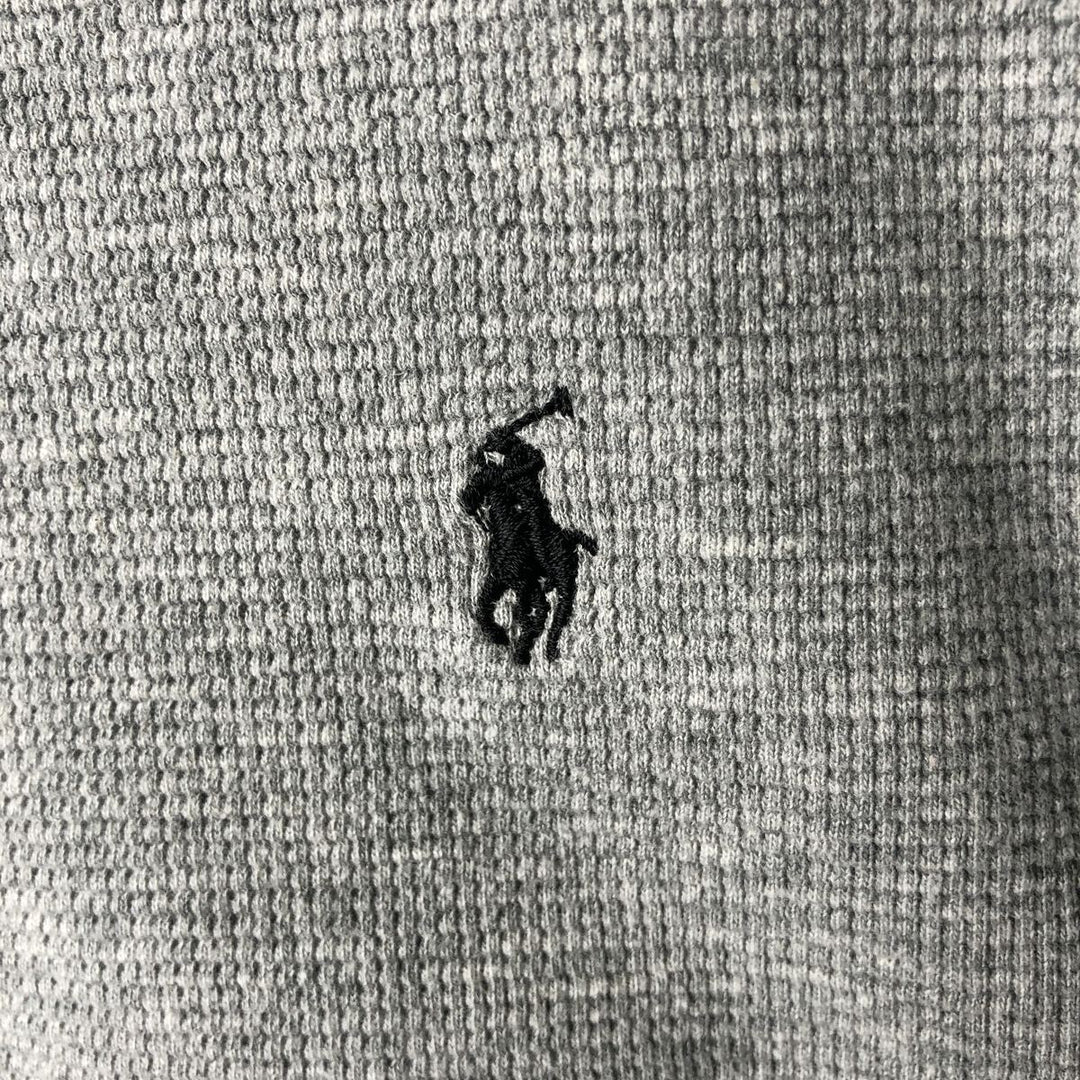 Ralph Lauren POLO RALPH LAUREN SLEEPWEAR V-neck thermal long T-shirt, men's size M cotton gray type Vintage Second Hand