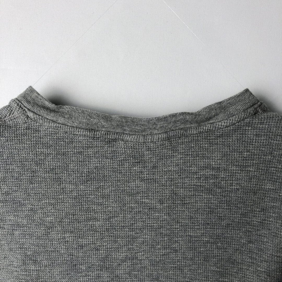 Ralph Lauren POLO RALPH LAUREN SLEEPWEAR V-neck thermal long T-shirt, men's size M cotton gray type Vintage Second Hand