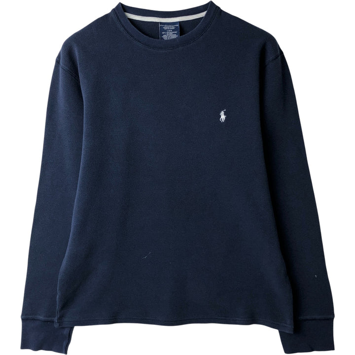Ralph Lauren Polo Ralph Lauren Sleepwear Thermal T-Shirt, Waffle, Men's Size L cotton navy blue type Vintage Second Hand