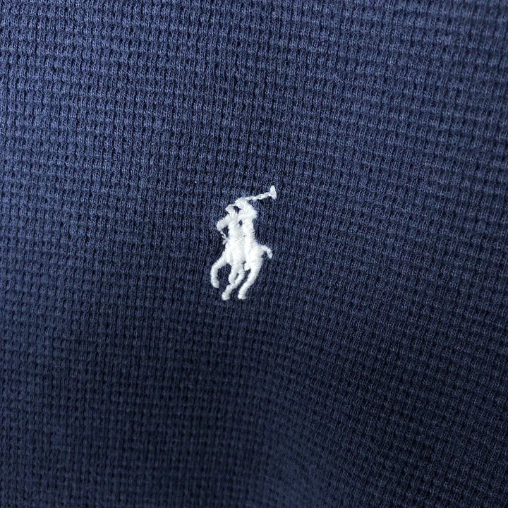 Ralph Lauren Polo Ralph Lauren Sleepwear Thermal T-Shirt, Waffle, Men's Size L cotton navy blue type Vintage Second Hand