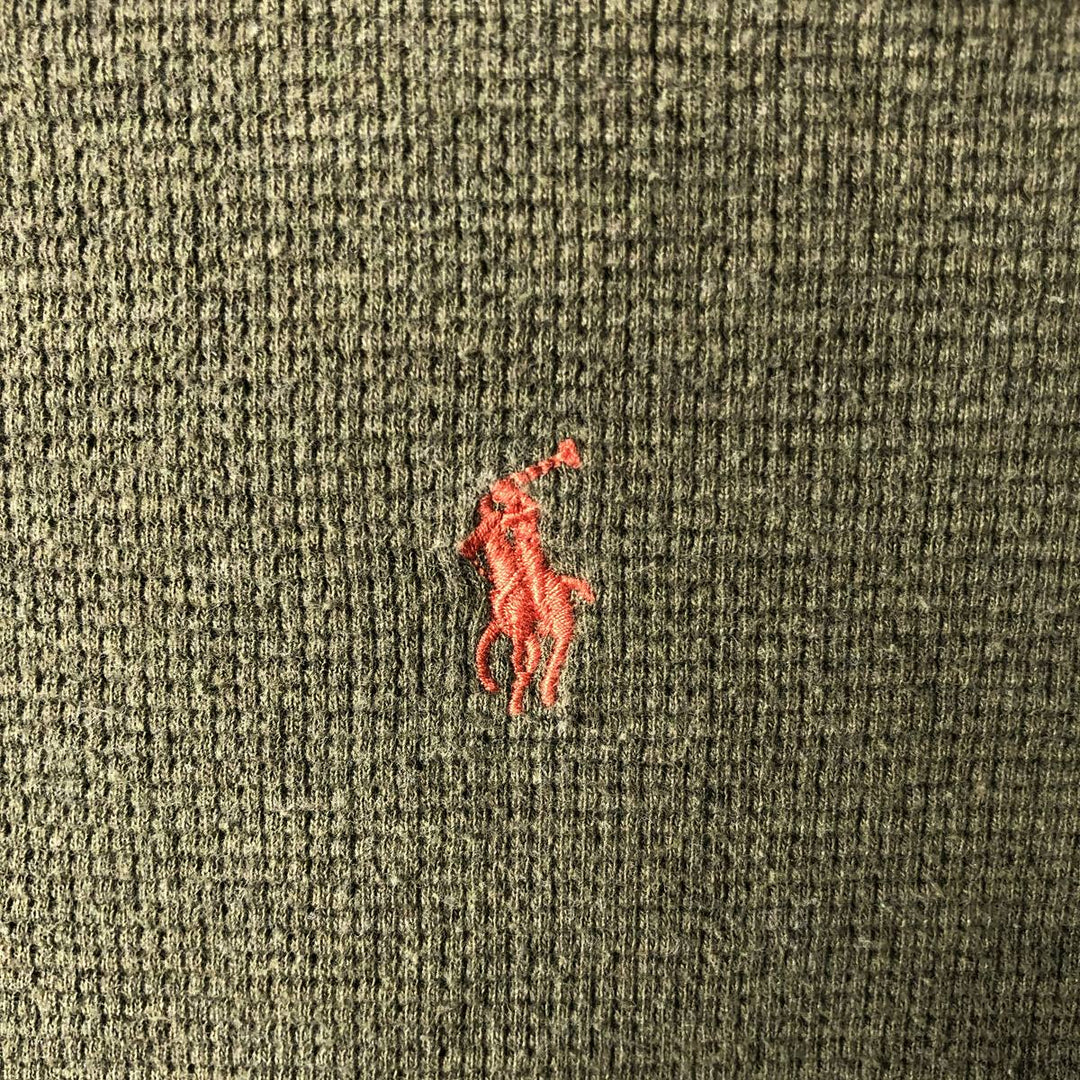 Ralph Lauren POLO RALPH LAUREN Thermal Ron T Waffle Men's L size cotton Khaki type Vintage Second Hand