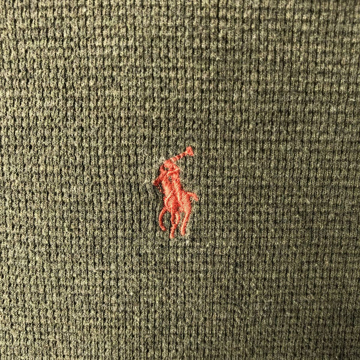 Ralph Lauren POLO RALPH LAUREN Thermal Ron T Waffle Men's L size cotton Khaki type Vintage Second Hand