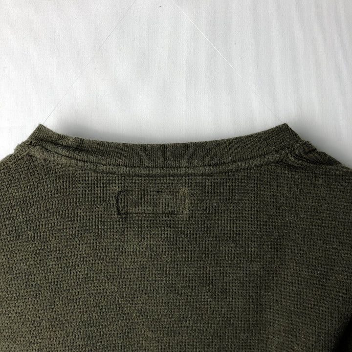 Ralph Lauren POLO RALPH LAUREN Thermal Ron T Waffle Men's L size cotton Khaki type Vintage Second Hand