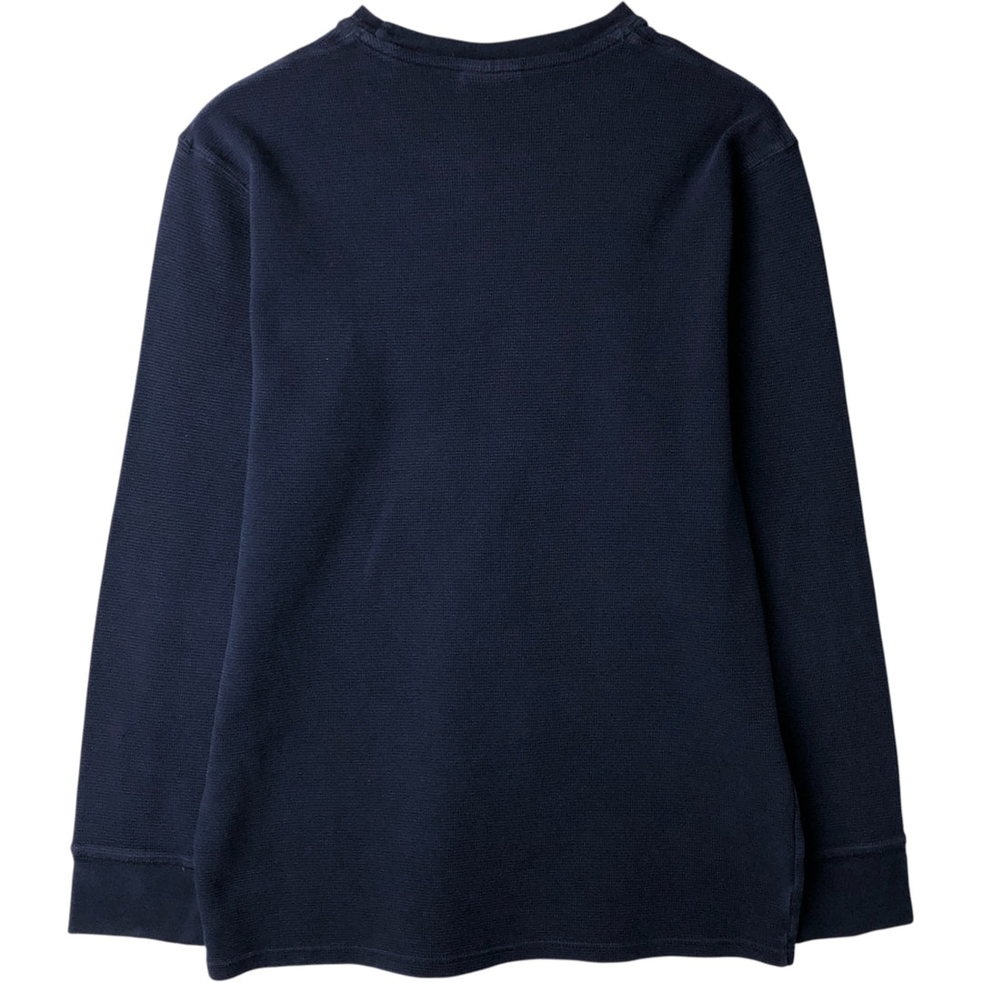 Ralph Lauren POLO RALPH LAUREN SLEEPWEAR Thermal Long Sleeve T-Shirt, Waffle, Men's Size L cotton navy blue type Vintage Second Hand