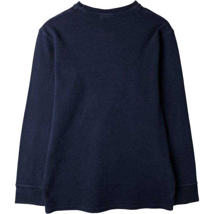 Ralph Lauren POLO RALPH LAUREN SLEEPWEAR Thermal Long Sleeve T-Shirt, Waffle, Men's Size L cotton navy blue type Vintage Second Hand