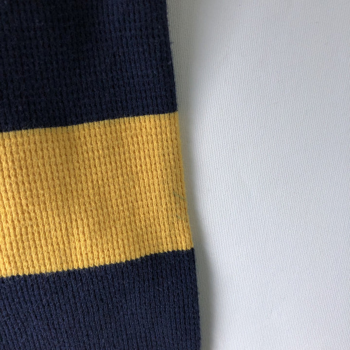 Ralph Lauren POLO RALPH LAUREN Striped Pattern Thermal Long T-Shirt, Men's Size Small unclear yellow type Vintage Second Hand