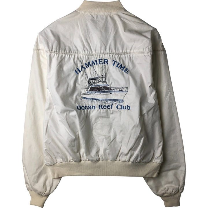 Vintage 80s-90'S K-Products Derby Jacket, Cup Shoulder, Made in USA, Men's XL polyester white type Vintage Second Hand