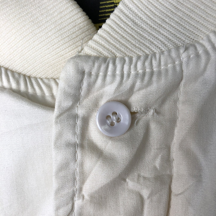 Vintage 80s-90'S K-Products Derby Jacket, Cup Shoulder, Made in USA, Men's XL polyester white type Vintage Second Hand