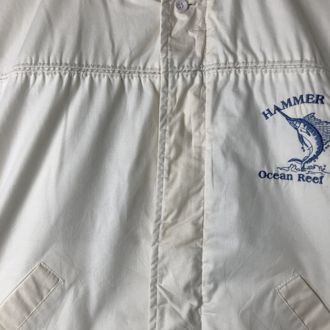 Vintage 80s-90'S K-Products Derby Jacket, Cup Shoulder, Made in USA, Men's XL polyester white type Vintage Second Hand