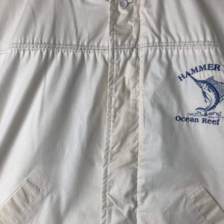 Vintage 80s-90'S K-Products Derby Jacket, Cup Shoulder, Made in USA, Men's XL polyester white type Vintage Second Hand