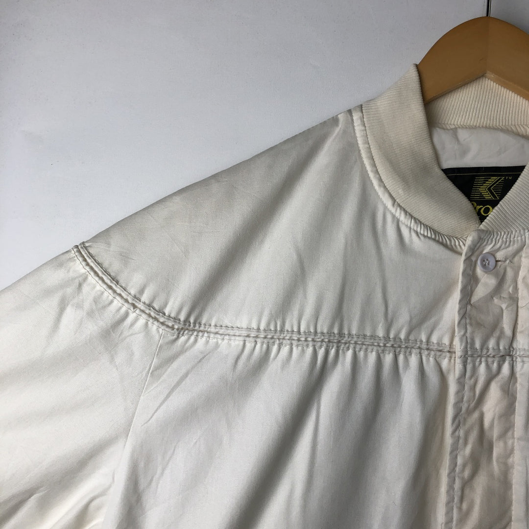 Vintage 80s-90'S K-Products Derby Jacket, Cup Shoulder, Made in USA, Men's XL polyester white type Vintage Second Hand