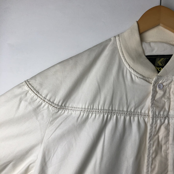 Vintage 80s-90'S K-Products Derby Jacket, Cup Shoulder, Made in USA, Men's XL polyester white type Vintage Second Hand