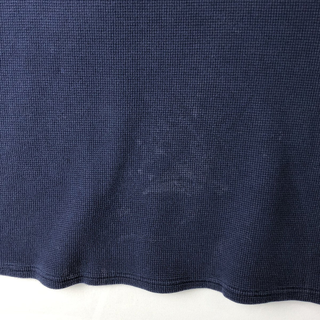 Ralph Lauren POLO RALPH LAUREN SLEEPWEAR Thermal Long T-shirt Waffle Men's XXL cotton navy blue type Vintage Second Hand
