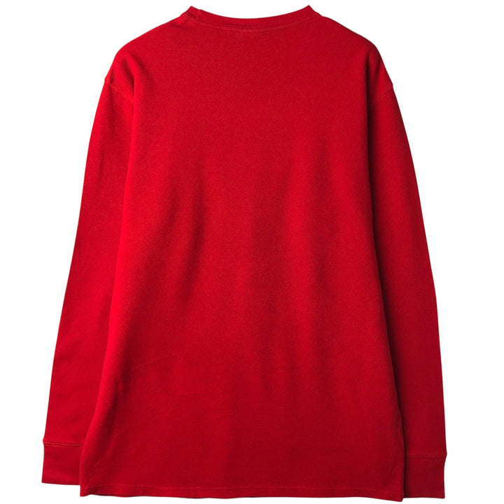 Ralph Lauren POLO RALPH LAUREN SLEEPWEAR Thermal Long T-shirt Waffle Men's XL cotton red type Vintage Second Hand