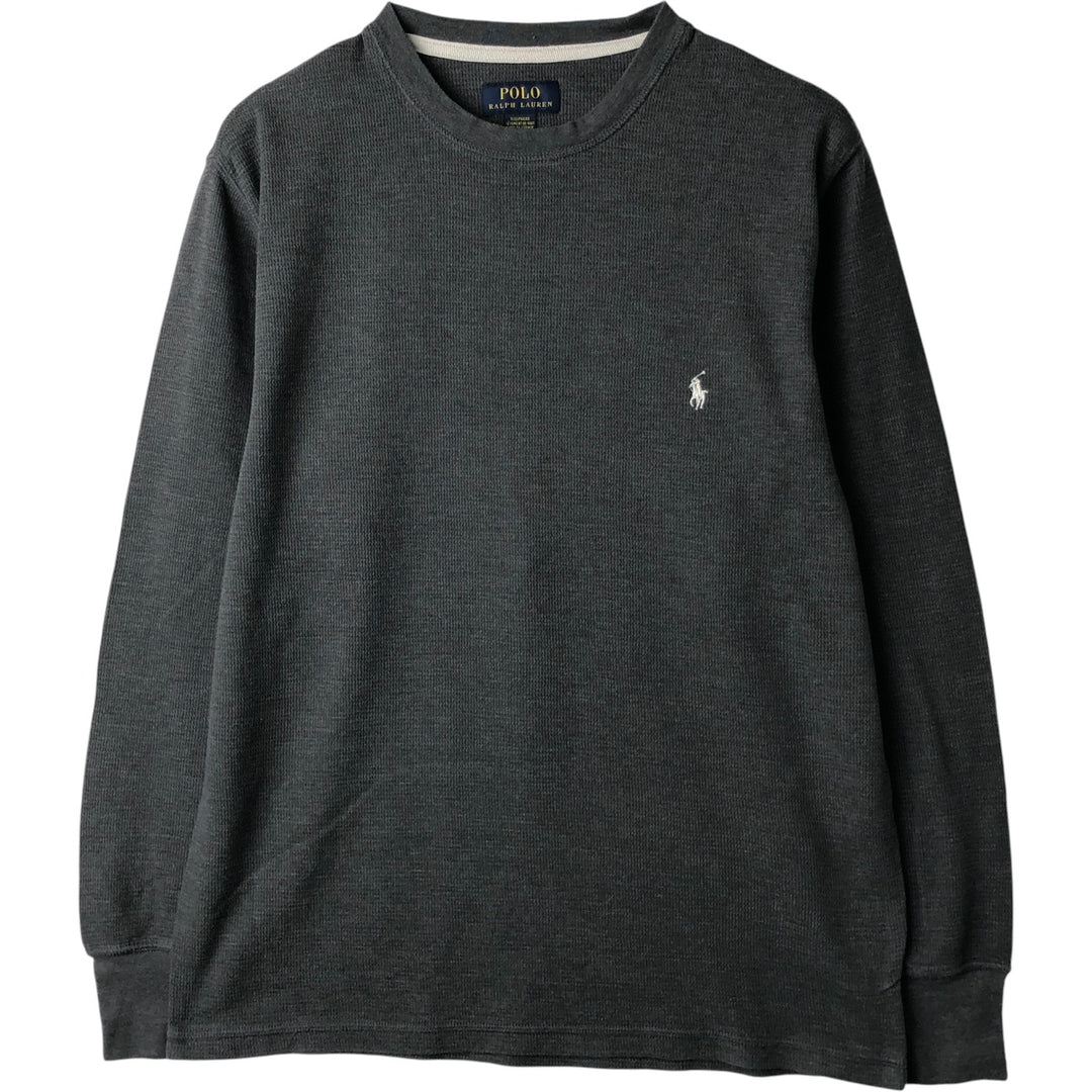 Ralph Lauren POLO RALPH LAUREN SLEEPWEAR Thermal Long T-Shirt, Men's Size L cotton gray type Vintage Second Hand