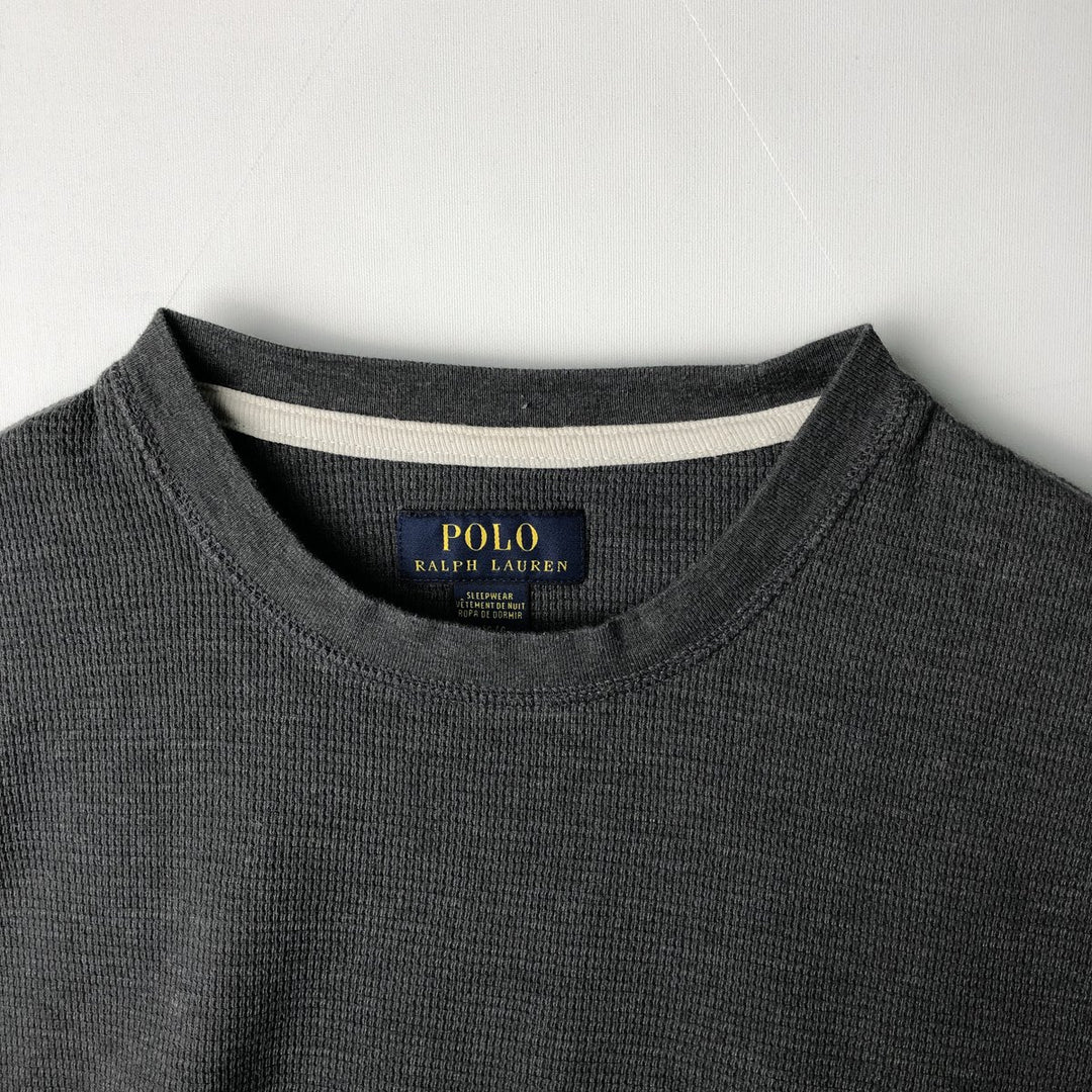 Ralph Lauren POLO RALPH LAUREN SLEEPWEAR Thermal Long T-Shirt, Men's Size L cotton gray type Vintage Second Hand