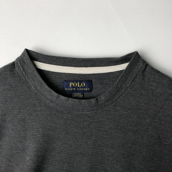 Ralph Lauren POLO RALPH LAUREN SLEEPWEAR Thermal Long T-Shirt, Men's Size L cotton gray type Vintage Second Hand