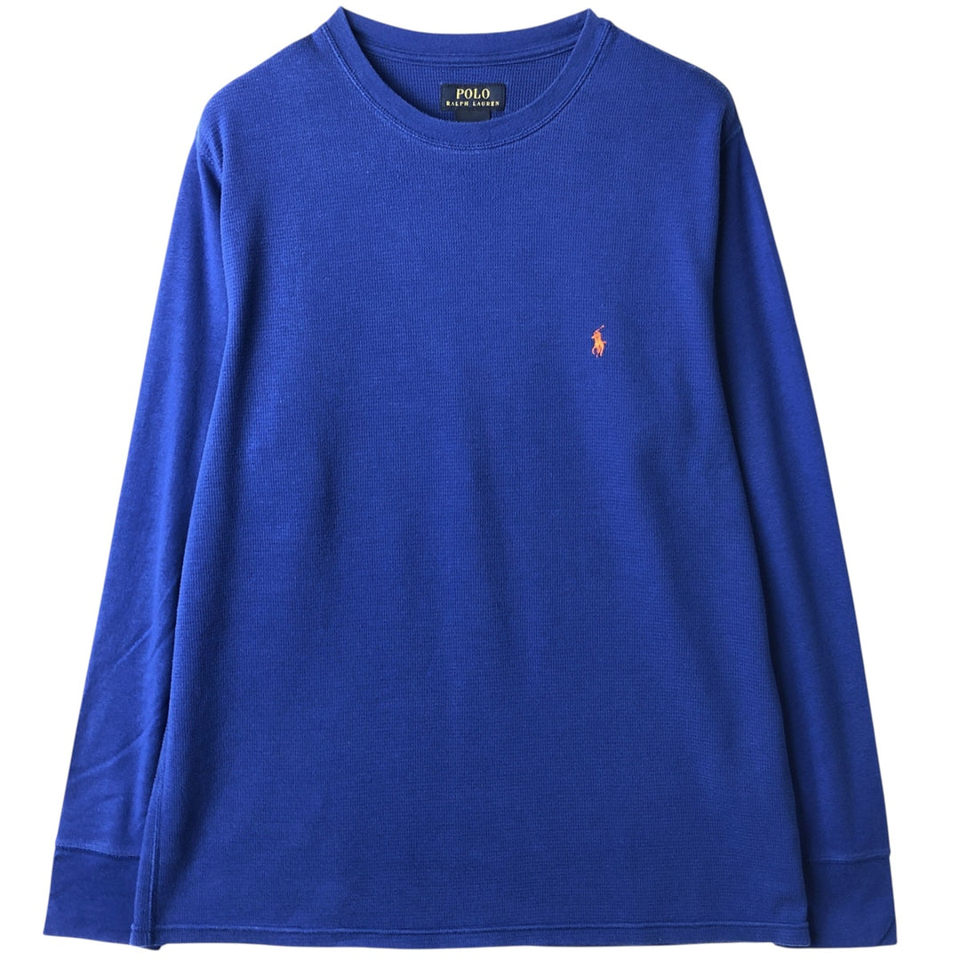 Ralph Lauren POLO RALPH LAUREN Thermal Long T-Shirt Men's XL cotton blue type Vintage Second Hand