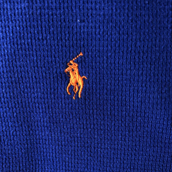 Ralph Lauren POLO RALPH LAUREN Thermal Long T-Shirt Men's XL cotton blue type Vintage Second Hand