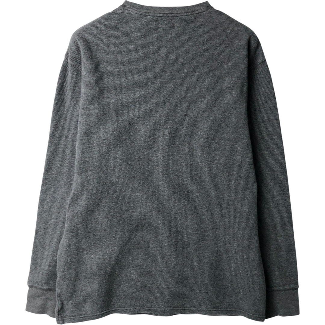 Ralph Lauren POLO RALPH LAUREN Thermal Long T-shirt Waffle Men's XL cotton gray type Vintage Second Hand