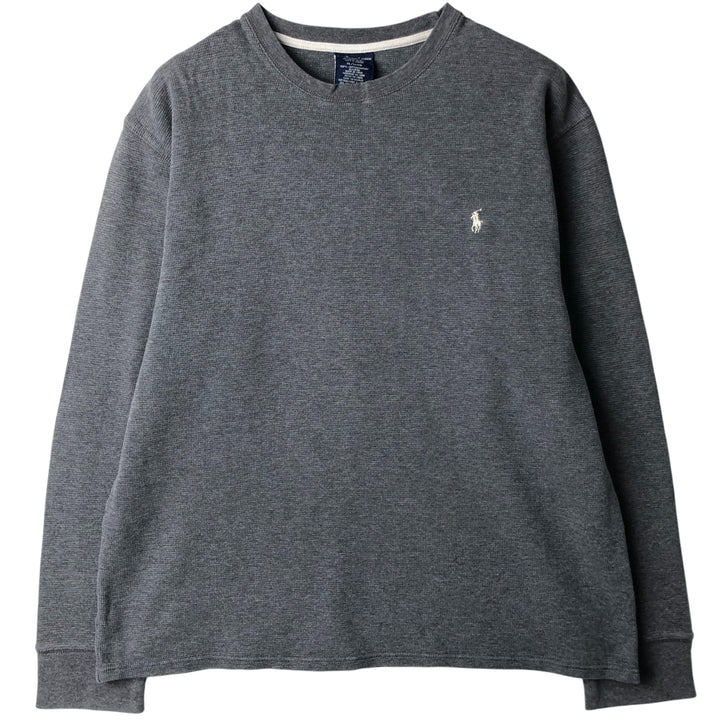 Ralph Lauren POLO RALPH LAUREN SLEEPWEAR Thermal Long T-shirt Waffle Men's XL cotton gray type Vintage Second Hand
