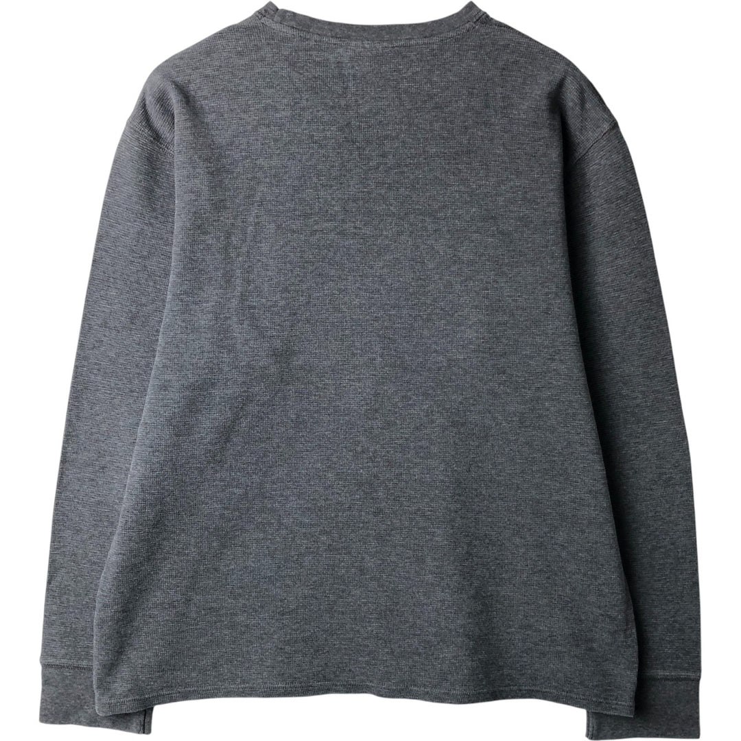 Ralph Lauren POLO RALPH LAUREN SLEEPWEAR Thermal Long T-shirt Waffle Men's XL cotton gray type Vintage Second Hand