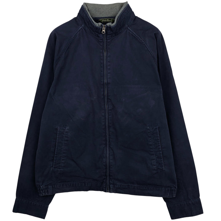 Eddie Bauer Cotton Jacket, Men's Size L Organic cotton navy blue type Vintage Second Hand