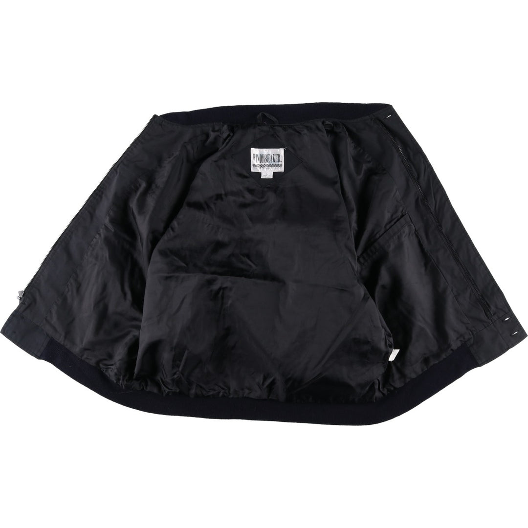 90'S Windbreaker Derby Jacket Cup Shoulder Jacket Men's Size L (Equivalent) Vintage polyester black type Vintage Second Hand