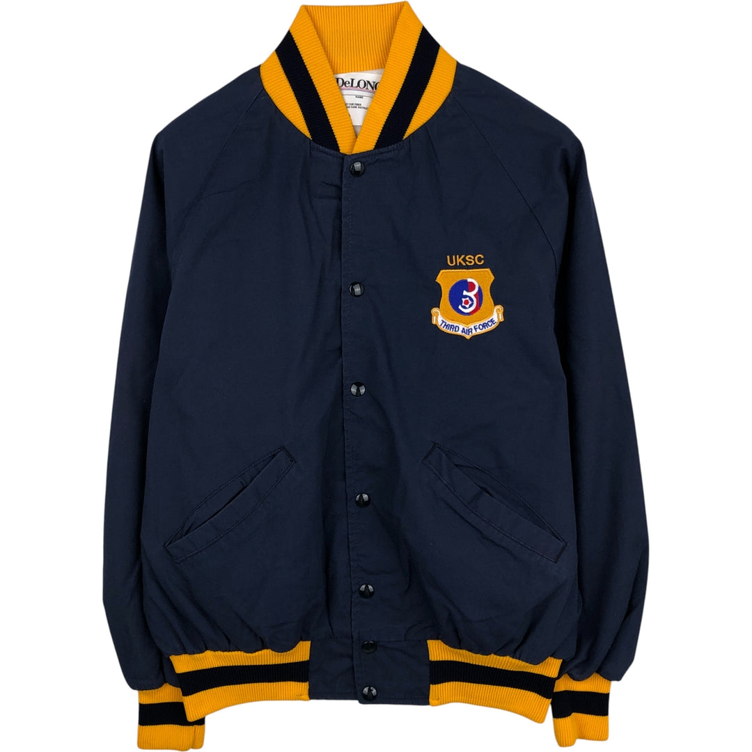 90'S DeLONG Vintage Blouson, Made in USA, Men's Size M unclear navy blue type Vintage Second Hand